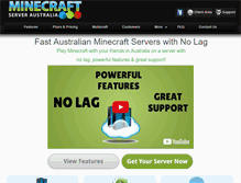 Tablet Screenshot of minecraftserver.com.au